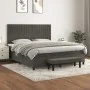 Cama box spring con colchón terciopelo gris oscuro 180x200 cm de , Camas y somieres - Ref: Foro24-3137978, Precio: 603,73 €, ...