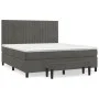 Cama box spring con colchón terciopelo gris oscuro 180x200 cm de , Camas y somieres - Ref: Foro24-3137978, Precio: 603,73 €, ...