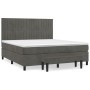 Cama box spring con colchón terciopelo gris oscuro 180x200 cm de , Camas y somieres - Ref: Foro24-3137978, Precio: 615,14 €, ...