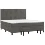 Cama box spring con colchón terciopelo gris oscuro 180x200 cm de , Camas y somieres - Ref: Foro24-3137978, Precio: 603,73 €, ...