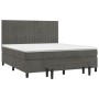 Cama box spring con colchón terciopelo gris oscuro 180x200 cm de , Camas y somieres - Ref: Foro24-3137978, Precio: 615,14 €, ...