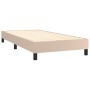 Box spring bed with cappuccino synthetic leather mattress 90x200 cm by , Beds and slatted bases - Ref: Foro24-3141106, Price:...