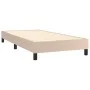Box spring bed with cappuccino synthetic leather mattress 90x200 cm by , Beds and slatted bases - Ref: Foro24-3141106, Price:...