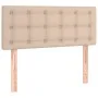Box spring bed with cappuccino synthetic leather mattress 90x200 cm by , Beds and slatted bases - Ref: Foro24-3141106, Price:...
