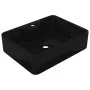 Quadratisches Keramikwaschbecken mit schwarzem Wasserhahn/Abflussloch von vidaXL, Sinkt - Ref: Foro24-141937, Preis: 79,13 €,...