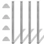 4 height-adjustable table legs 1100 mm polished nickel color by vidaXL, Table legs - Ref: Foro24-242147, Price: 68,09 €, Disc...