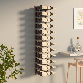 Botellero de pared para 36 botellas hierro dorado de , Botelleros - Ref: Foro24-340888, Precio: 60,73 €, Descuento: %