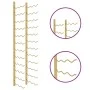 Wall wine rack for 36 golden iron bottles by , Wine racks - Ref: Foro24-340888, Price: 59,59 €, Discount: %