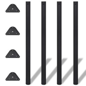 Table legs adjustable in 4 heights black 1100 mm by vidaXL, Table legs - Ref: Foro24-242150, Price: 65,33 €, Discount: %