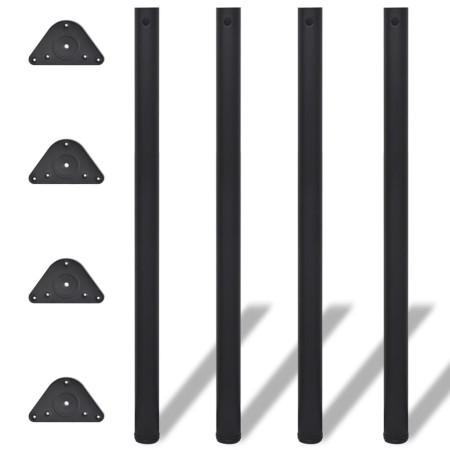 Table legs adjustable in 4 heights black 1100 mm by vidaXL, Table legs - Ref: Foro24-242150, Price: 65,33 €, Discount: %