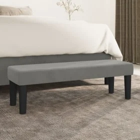 Light gray velvet bench 100x30x30 cm by , Banks - Ref: Foro24-346666, Price: 47,84 €, Discount: %