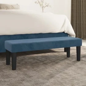 Dark blue velvet bench 100x30x30 cm by , Banks - Ref: Foro24-346670, Price: 48,10 €, Discount: %