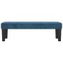 Banco de terciopelo azul oscuro 100x30x30 cm de , Bancos - Ref: Foro24-346670, Precio: 38,77 €, Descuento: %