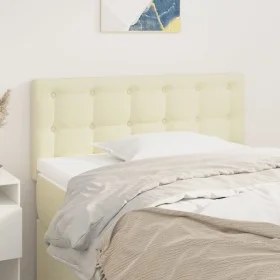 Cream synthetic leather headboard 80x5x78/88 cm by , Headboards and footboards - Ref: Foro24-346406, Price: 46,66 €, Discount: %