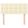 Cabecero de cuero sintético color crema 80x5x78/88 cm