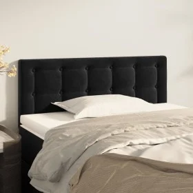 Kopfteil aus schwarzem Samt, 80 x 5 x 78/88 cm von , Kopf- und Fußteile - Ref: Foro24-346412, Preis: 34,94 €, Rabatt: %