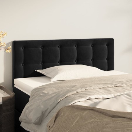 Kopfteil aus schwarzem Samt, 80 x 5 x 78/88 cm von , Kopf- und Fußteile - Ref: Foro24-346412, Preis: 33,01 €, Rabatt: %