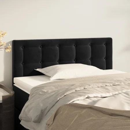 Kopfteil aus schwarzem Samt, 80 x 5 x 78/88 cm von , Kopf- und Fußteile - Ref: Foro24-346412, Preis: 34,94 €, Rabatt: %