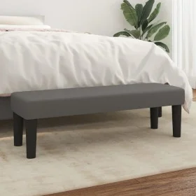 Synthetic leather gray bench 100x30x30 cm by , Banks - Ref: Foro24-346664, Price: 48,11 €, Discount: %