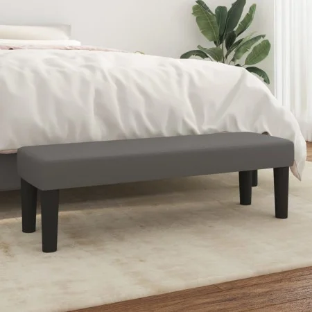 Synthetic leather gray bench 100x30x30 cm by , Banks - Ref: Foro24-346664, Price: 48,11 €, Discount: %