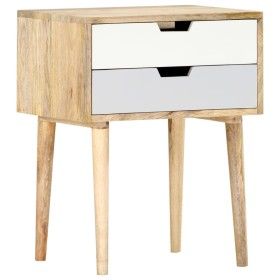Mesita de noche de madera maciza de mango 47x35x59 cm de vidaXL, Mesitas de noche - Ref: Foro24-286481, Precio: 76,38 €, Desc...