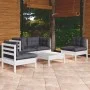 Muebles de jardín 5 pzas con cojines madera maciza de pino de , Conjuntos de jardín - Ref: Foro24-3096179, Precio: 420,89 €, ...