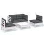 Gartenmöbel 5 Stk. mit Kissen aus massivem Kiefernholz von , Gartensets - Ref: Foro24-3096179, Preis: 426,27 €, Rabatt: %
