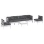 7 Stk. Gartenmöbel mit Kissen aus massivem Kiefernholz von , Gartensets - Ref: Foro24-3096203, Preis: 570,94 €, Rabatt: %
