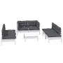 Muebles de jardín 7 pzas con cojines madera maciza de pino de , Conjuntos de jardín - Ref: Foro24-3096215, Precio: 570,88 €, ...