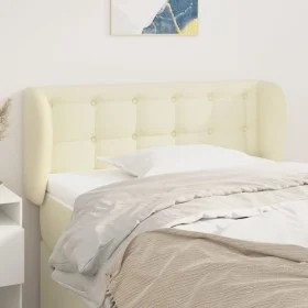 Cream synthetic leather headboard 83x23x78/88 cm by , Headboards and footboards - Ref: Foro24-3117218, Price: 52,44 €, Discou...