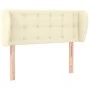 Cream synthetic leather headboard 83x23x78/88 cm by , Headboards and footboards - Ref: Foro24-3117218, Price: 52,44 €, Discou...
