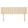 Kopfteil aus cremefarbenem Stoff, 147 x 23 x 78/88 cm von , Kopf- und Fußteile - Ref: Foro24-3117581, Preis: 74,97 €, Rabatt: %