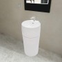 Runder Keramikboden Waschbecken hohl für weißen Wasserhahn/Abfluss von vidaXL, Sinkt - Ref: Foro24-141942, Preis: 292,67 €, R...
