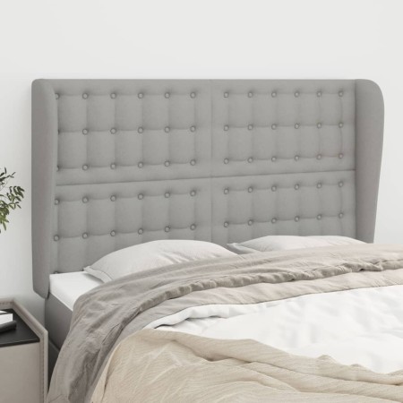 Kopfteil mit hellgrauen Stoffohren 147x23x118/128 cm von , Kopf- und Fußteile - Ref: Foro24-3118388, Preis: 125,49 €, Rabatt: %