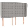 Kopfteil mit hellgrauen Stoffohren 147x23x118/128 cm von , Kopf- und Fußteile - Ref: Foro24-3118388, Preis: 125,49 €, Rabatt: %