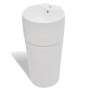 Lavabo de pie redondo de cerámica hueco de grifo/desagüe blanco de vidaXL, Lavabos - Ref: Foro24-141942, Precio: 292,67 €, De...