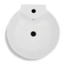 Round ceramic freestanding sink with white faucet/drain hollow by vidaXL, Sinks - Ref: Foro24-141942, Price: 287,19 €, Discou...