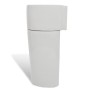 Lavabo de pie redondo de cerámica hueco de grifo/desagüe blanco de vidaXL, Lavabos - Ref: Foro24-141942, Precio: 292,67 €, De...