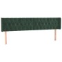 Dark green velvet headboard 203x16x78/88 cm by , Headboards and footboards - Ref: Foro24-3119173, Price: 103,90 €, Discount: %