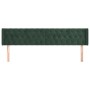 Dark green velvet headboard 203x16x78/88 cm by , Headboards and footboards - Ref: Foro24-3119173, Price: 103,90 €, Discount: %