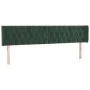 Cabecero de terciopelo verde oscuro 183x16x78/88 cm de , Cabeceros y pies de cama - Ref: Foro24-3119167, Precio: 102,92 €, De...