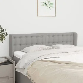Light gray fabric headboard 147x16x78/88 cm by , Headboards and footboards - Ref: Foro24-3119200, Price: 65,22 €, Discount: %