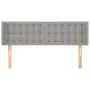 Cabecero de tela gris claro 147x16x78/88 cm de , Cabeceros y pies de cama - Ref: Foro24-3119200, Precio: 65,45 €, Descuento: %