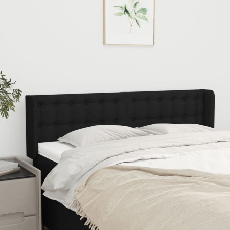 Kopfteil aus schwarzem Stoff, 147 x 16 x 78/88 cm von , Kopf- und Fußteile - Ref: Foro24-3119202, Preis: 66,22 €, Rabatt: %