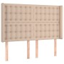 Kopfteil mit Ohren, Cappuccino-Kunstleder, 147 x 16 x 118/128 cm von , Kopf- und Fußteile - Ref: Foro24-3119675, Preis: 133,0...