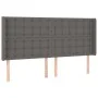 Headboard with ears gray synthetic leather 163x16x118/128cm by , Headboards and footboards - Ref: Foro24-3119680, Price: 122,...
