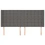 Headboard with ears gray synthetic leather 163x16x118/128cm by , Headboards and footboards - Ref: Foro24-3119680, Price: 122,...