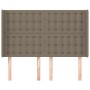 Headboard with ears in taupe gray fabric 147x16x118/128 cm by , Headboards and footboards - Ref: Foro24-3120016, Price: 117,6...