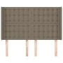 Headboard with ears in taupe gray fabric 147x16x118/128 cm by , Headboards and footboards - Ref: Foro24-3120016, Price: 114,9...