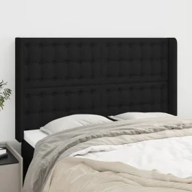 Headboard with black fabric ears 147x16x118/128 cm by , Headboards and footboards - Ref: Foro24-3120014, Price: 126,57 €, Dis...